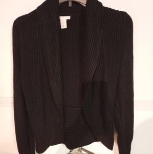 H&M open sweater black size small